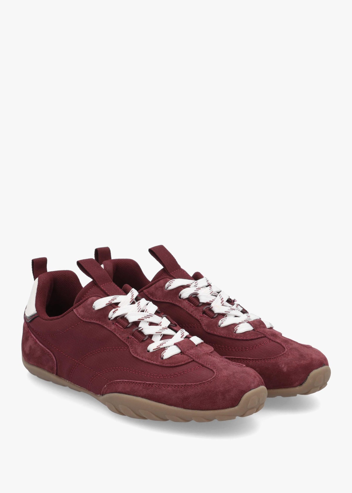 Amaze Burgundy Suede Low Profile Trainers