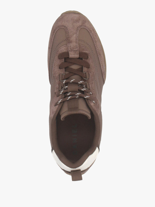 Daniel Amaze Taupe Suede Low Profile Trainers