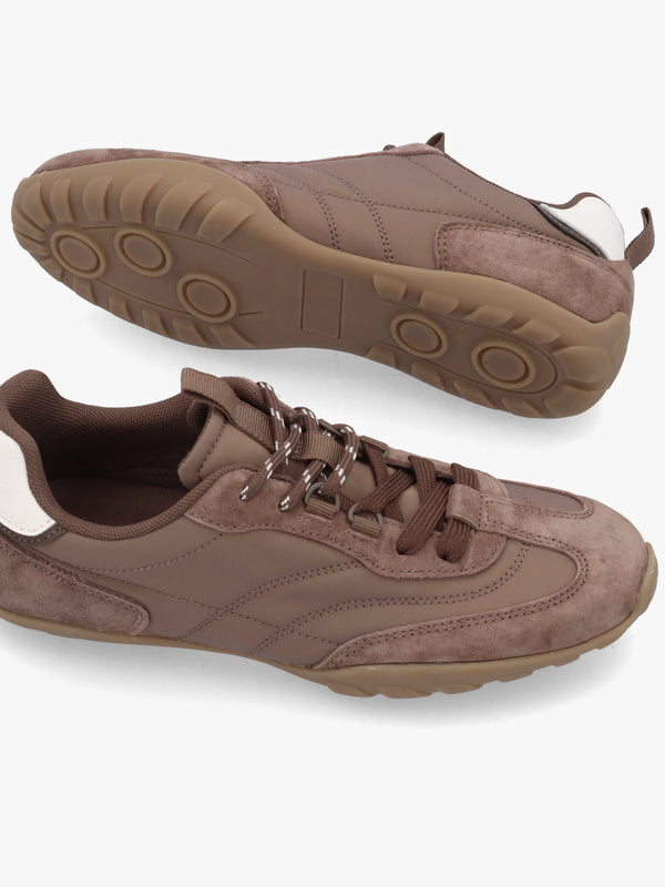 Daniel Amaze Taupe Suede Low Profile Trainers