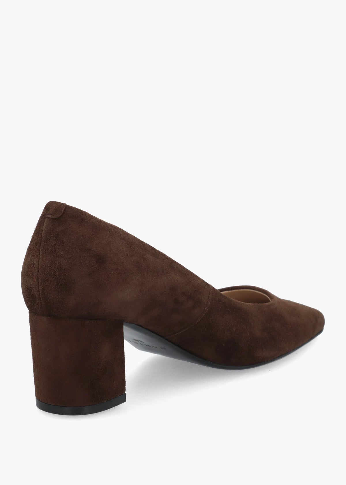 Daniel Easton Brown Suede Block Heel Court Shoes