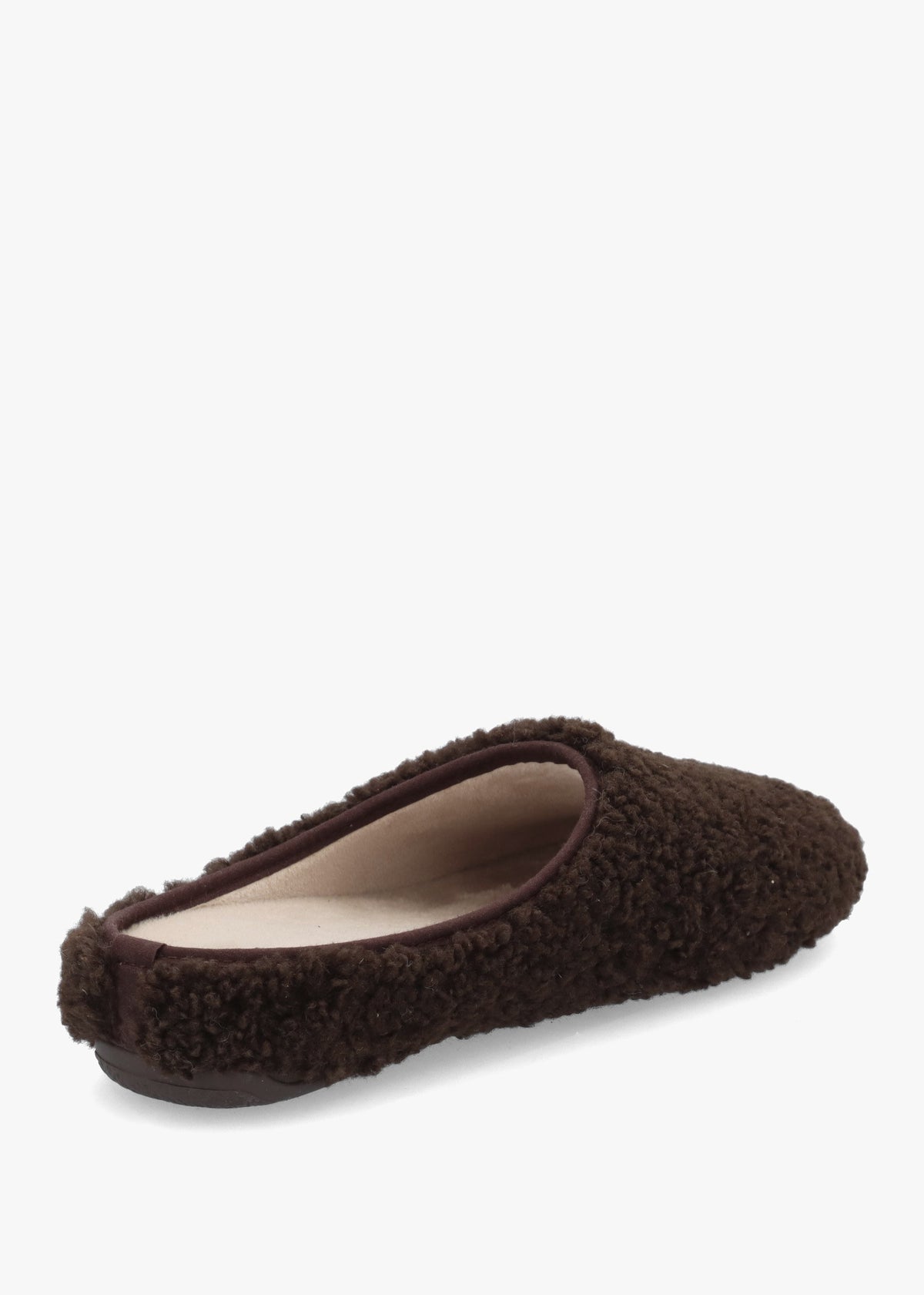 Heddy Brown Teddy Fleece Mule Slippers