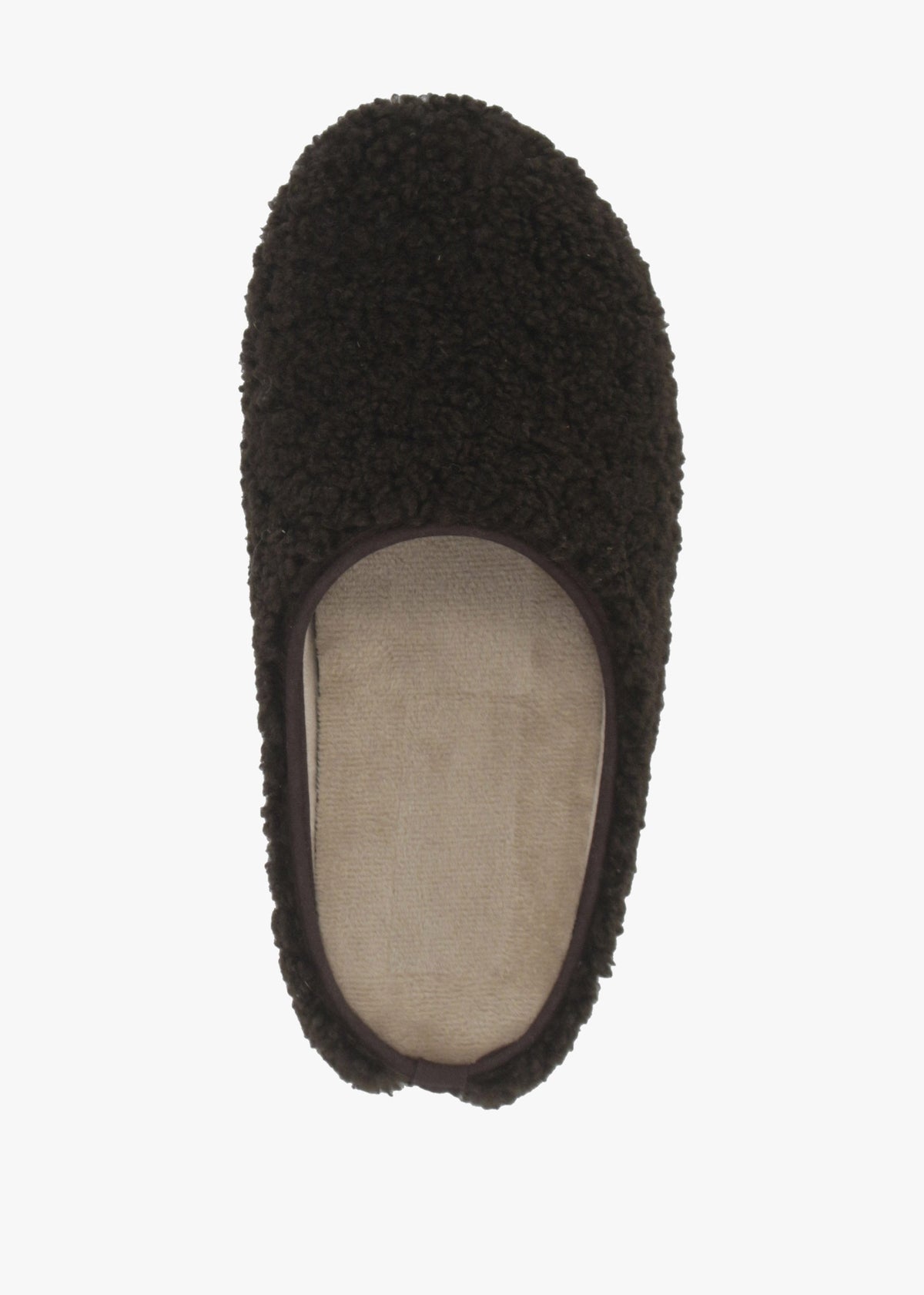 Heddy Brown Teddy Fleece Mule Slippers