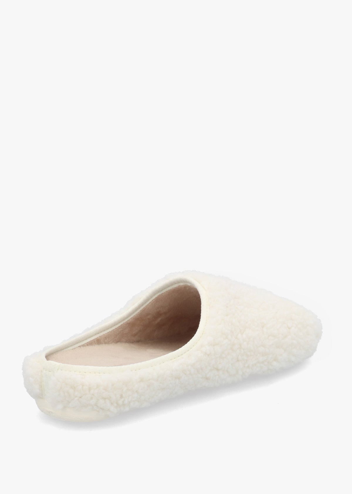 Heddy Cream Teddy Fleece Mule Slippers