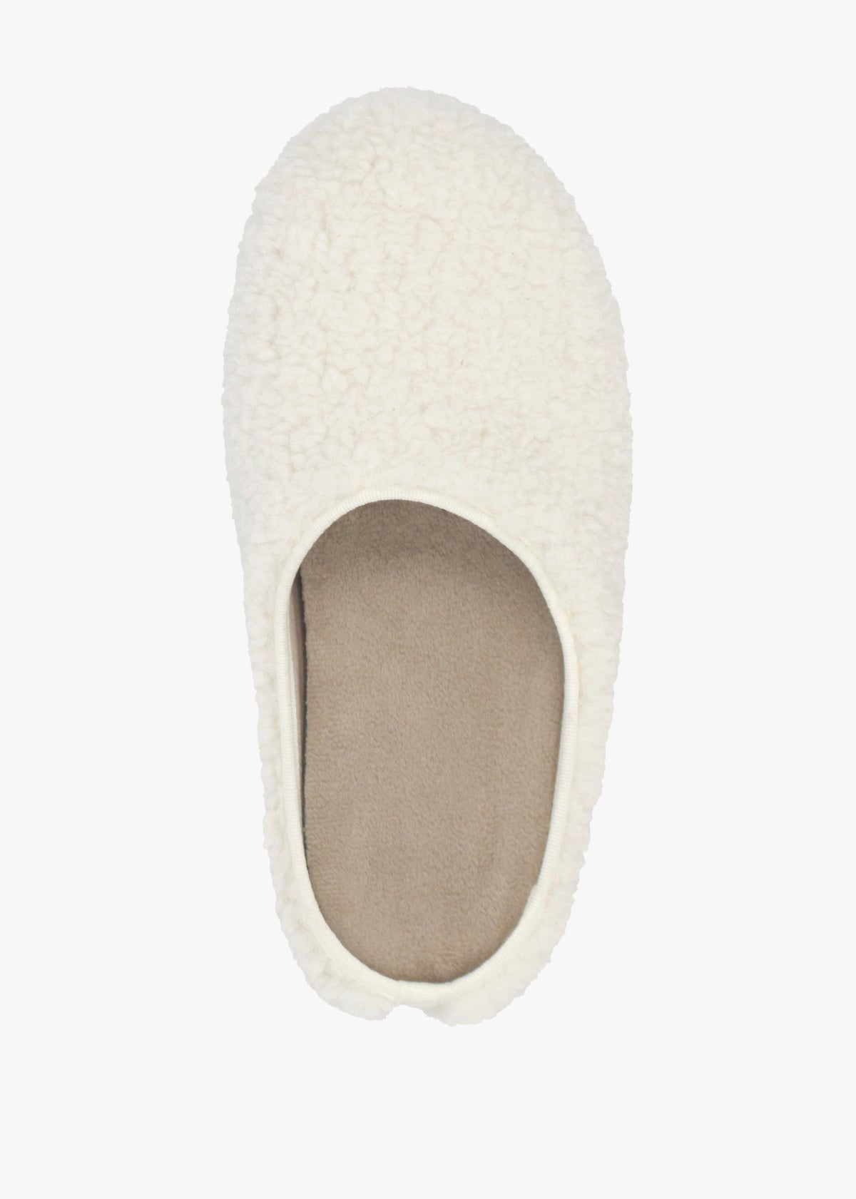 Heddy Cream Teddy Fleece Mule Slippers