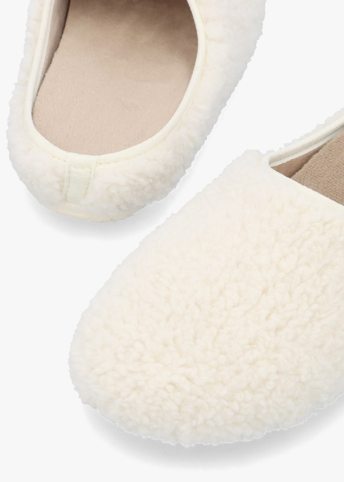 Heddy Cream Teddy Fleece Mule Slippers