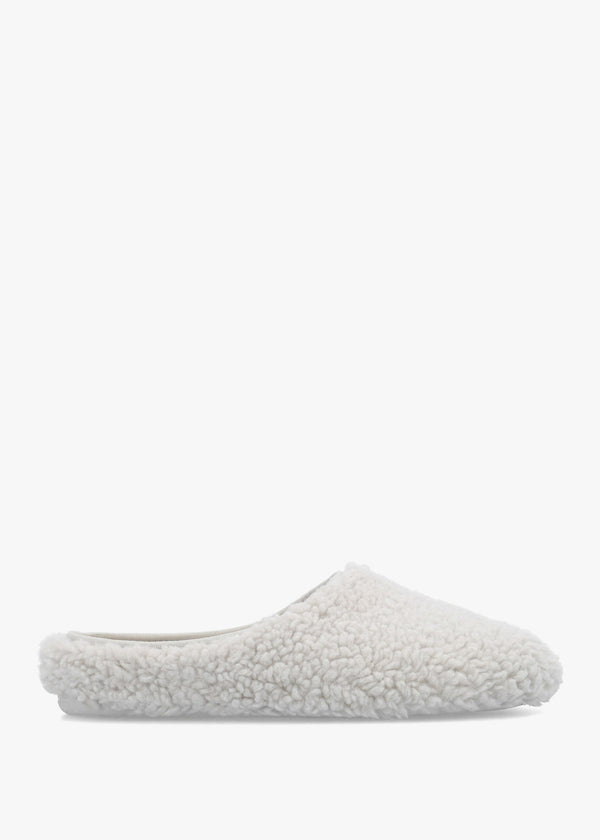 Heddy Grey Teddy Fleece Mule Slippers