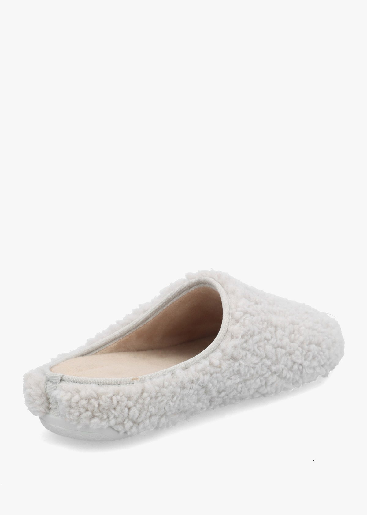 Heddy Grey Teddy Fleece Mule Slippers