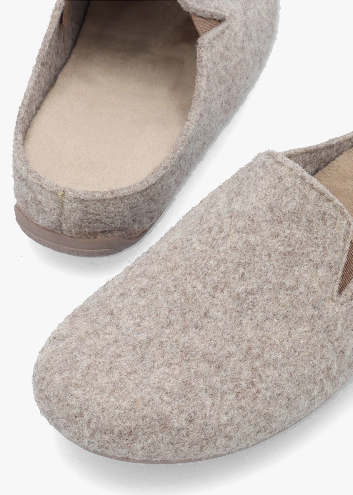 Helter Brown Wool Mule Slippers