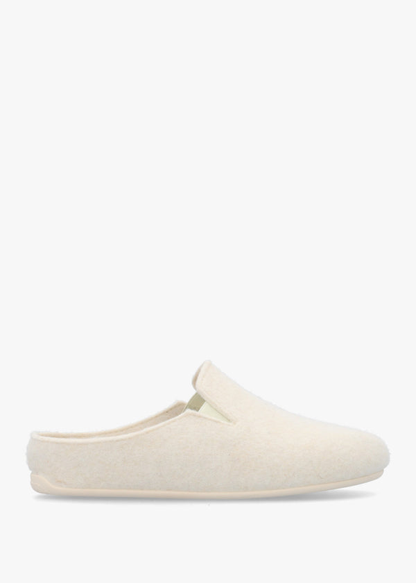 Helter Cream Wool Mule Slippers