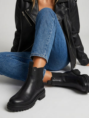 Daniel Impie Black Leather Chelsea Boots