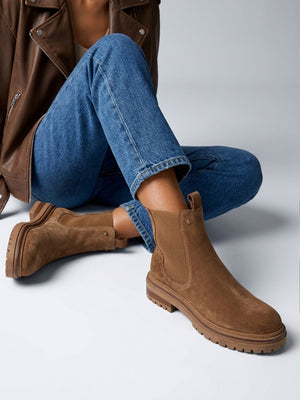 Daniel Impie Tan Suede Chelsea Boots
