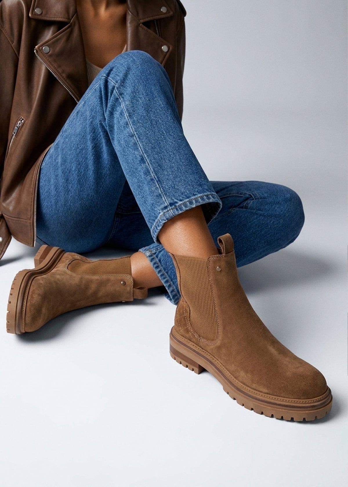 Daniel Impie Tan Suede Chelsea Boots