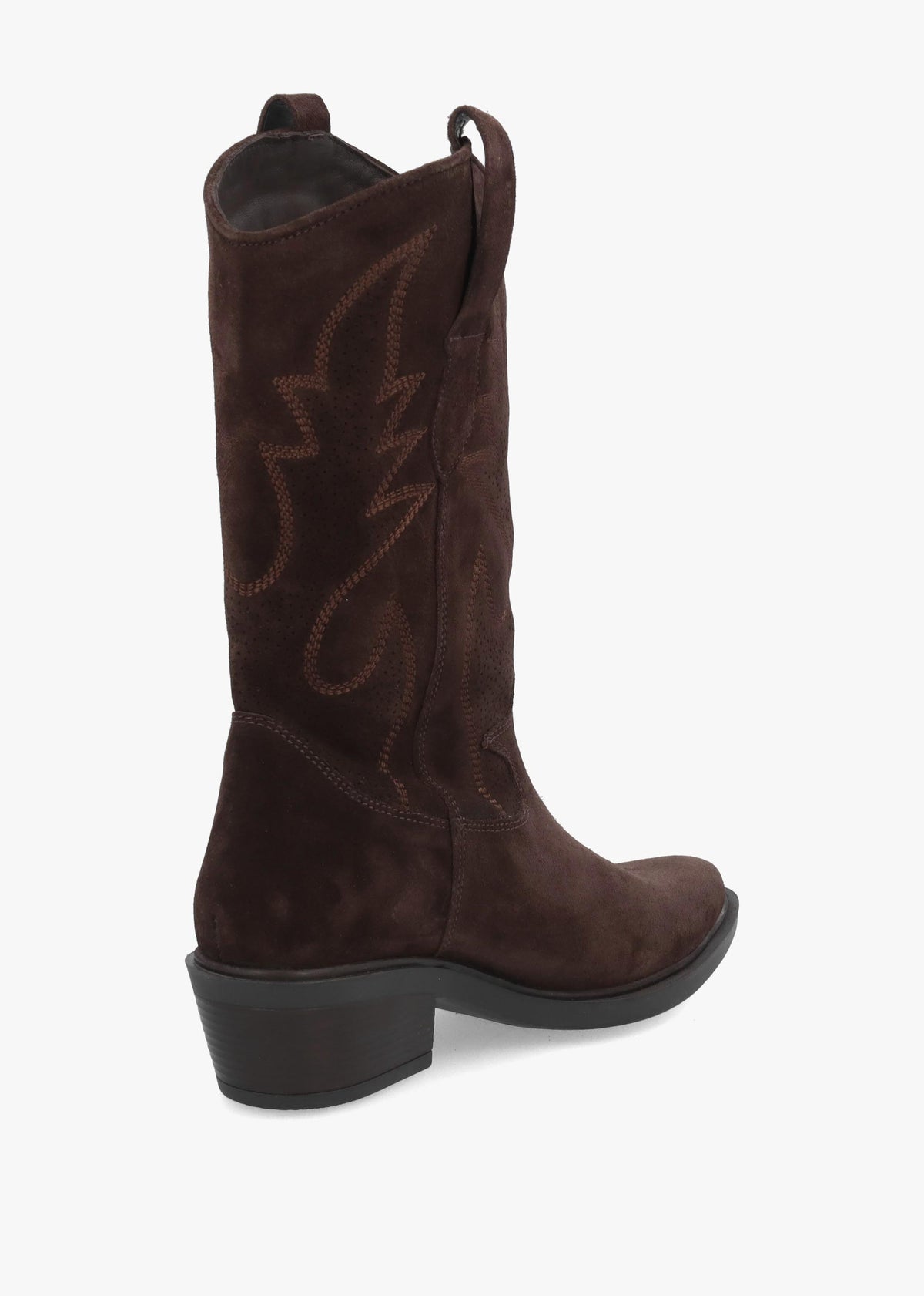 Daniel Irana Brown Suede Western Calf Boots