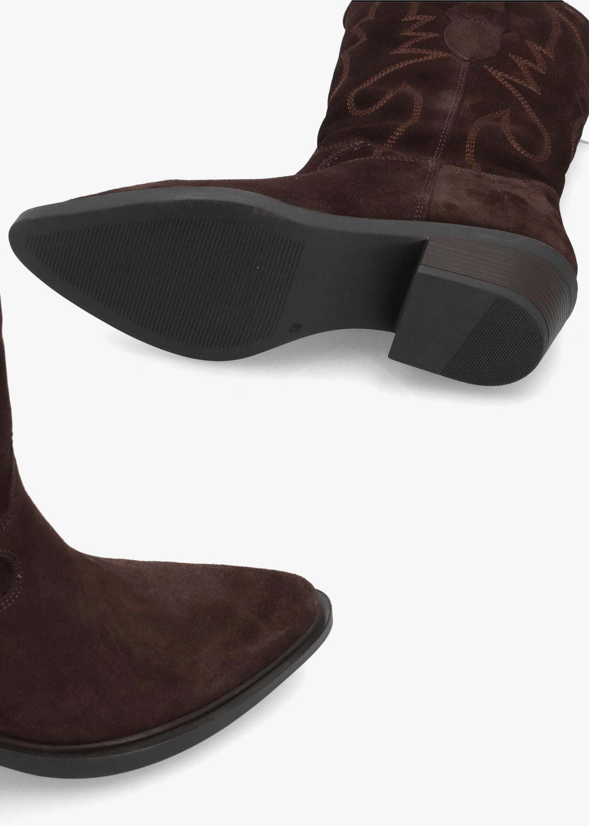 Daniel Irana Brown Suede Western Calf Boots