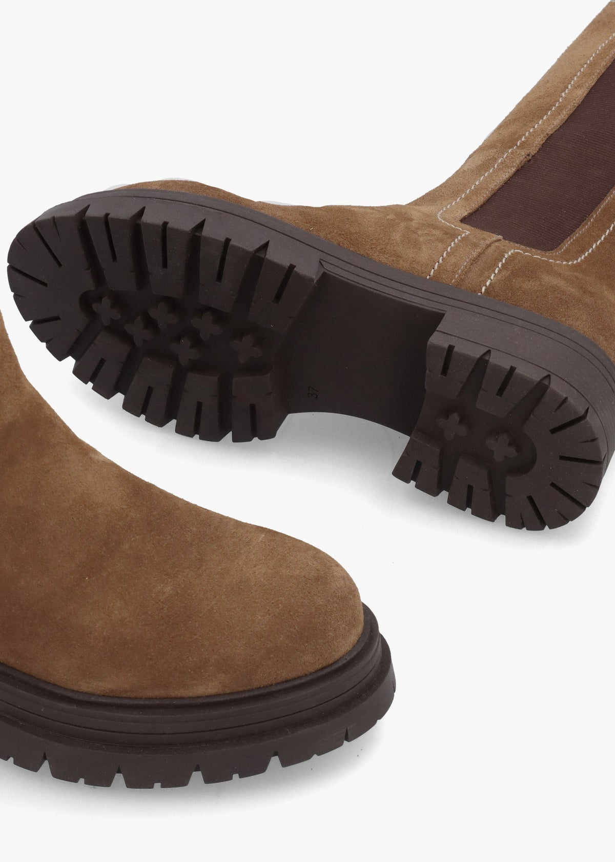 Daniel Issa Tan Suede Knee High Chelsea Boots