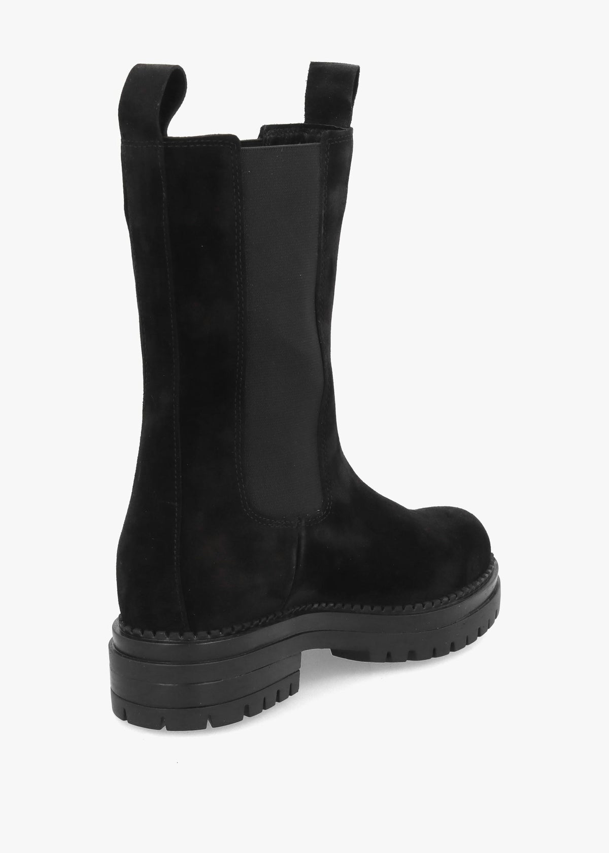 Daniel Izzie Black Suede Elongated Chelsea Boots