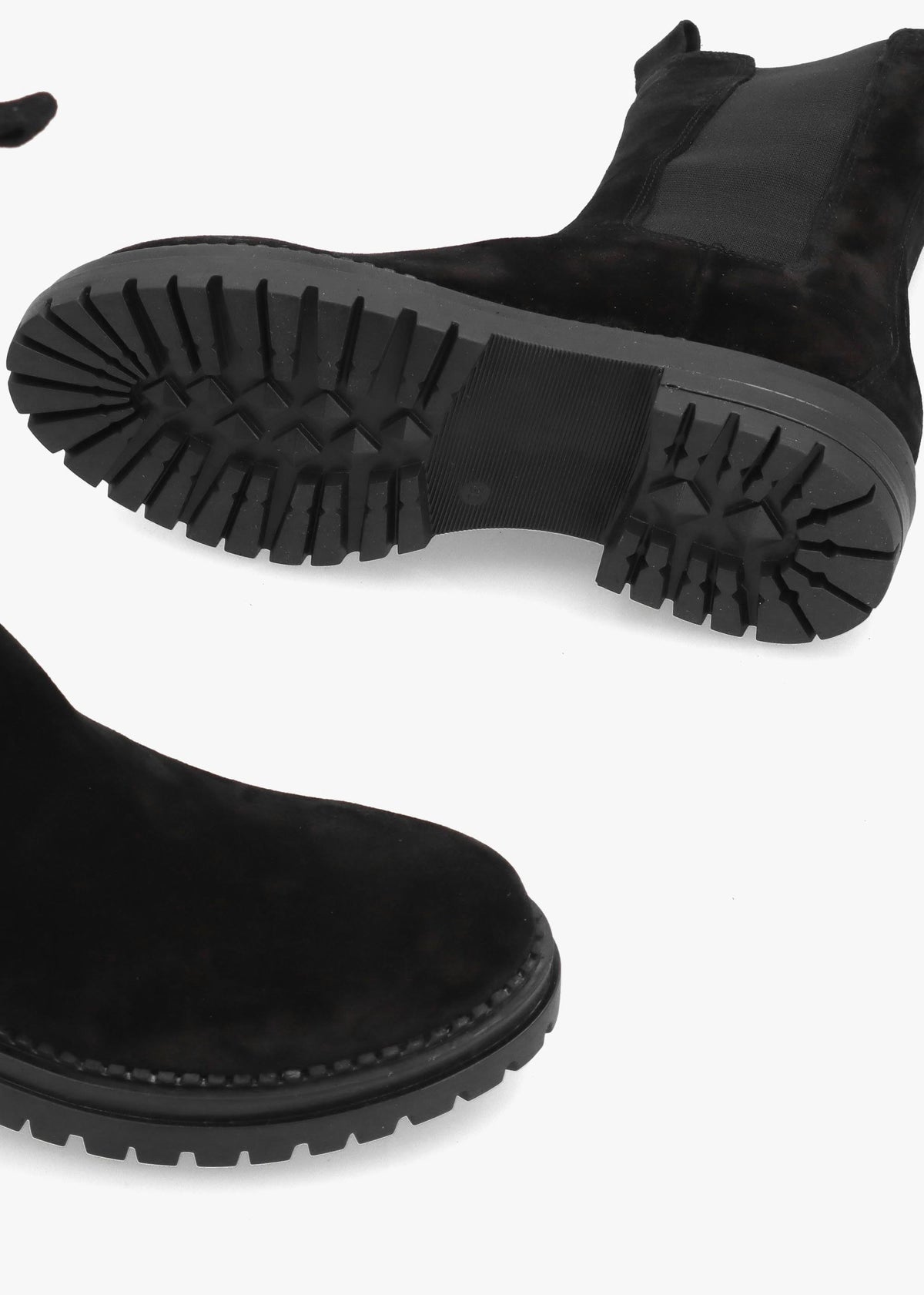 Daniel Izzie Black Suede Elongated Chelsea Boots