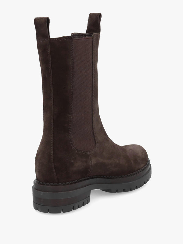 Daniel Izzie Brown Suede Elongated Chelsea Boots