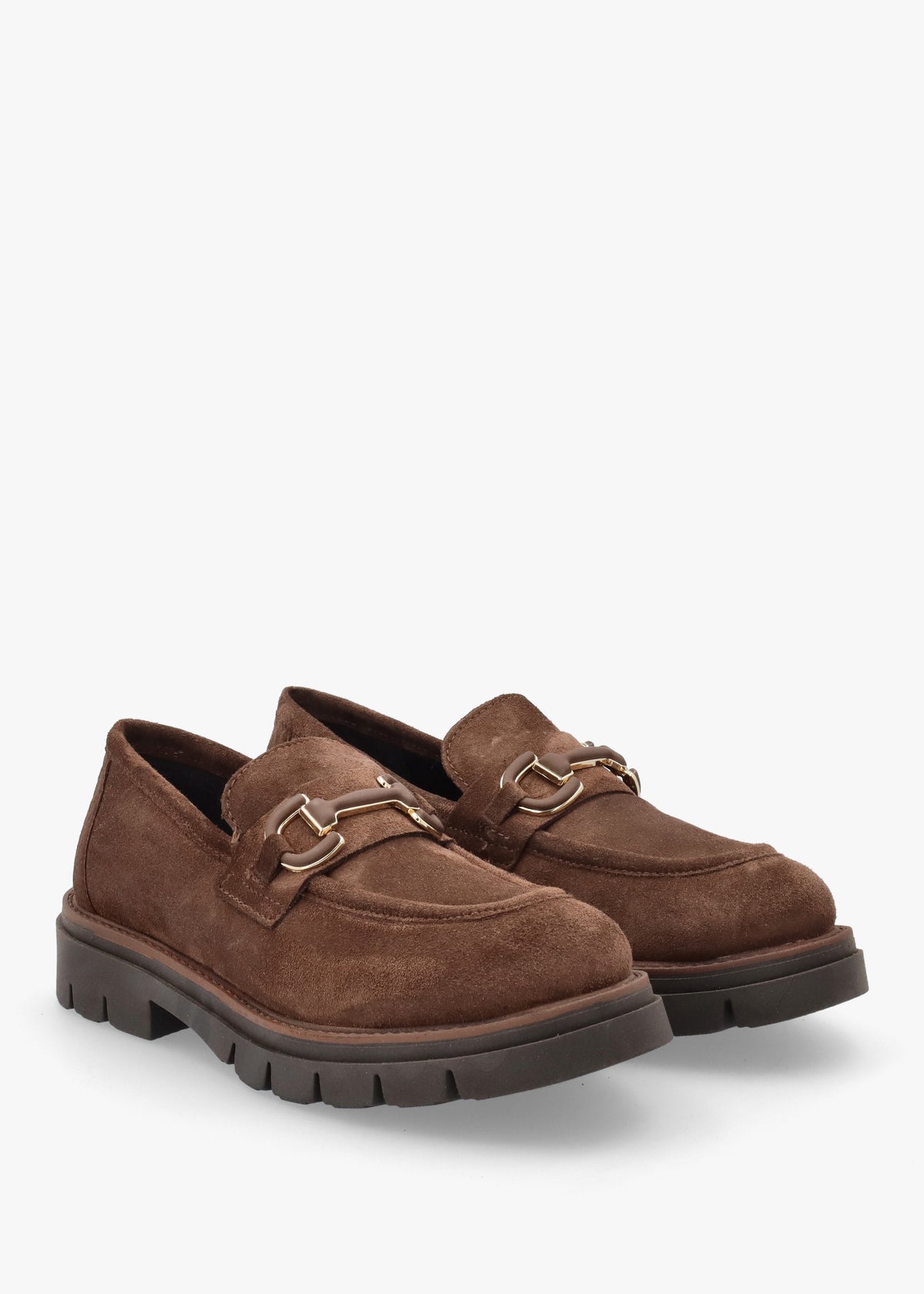 Laffle Brown Suede Chunky Loafers