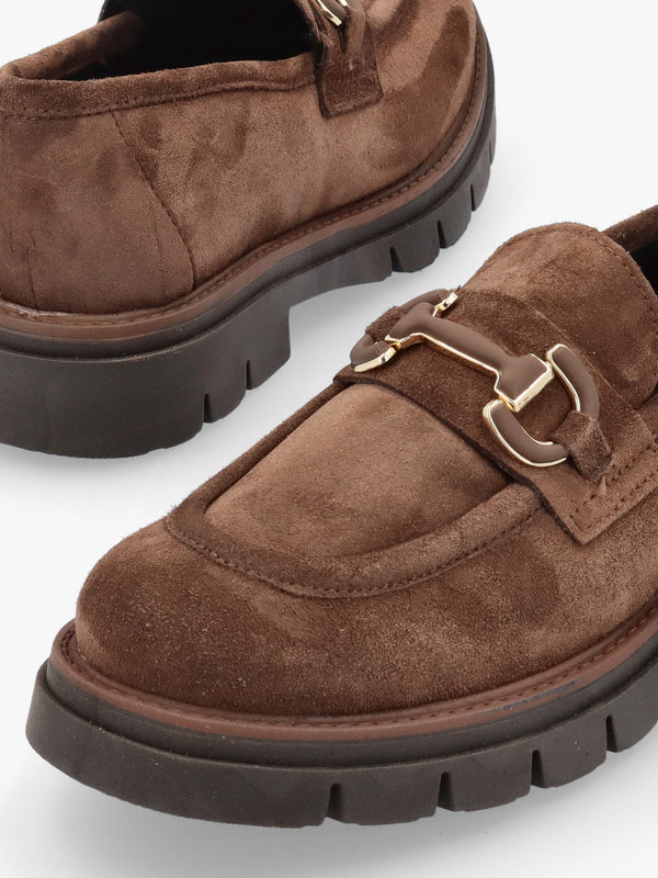 Laffle Brown Suede Chunky Loafers