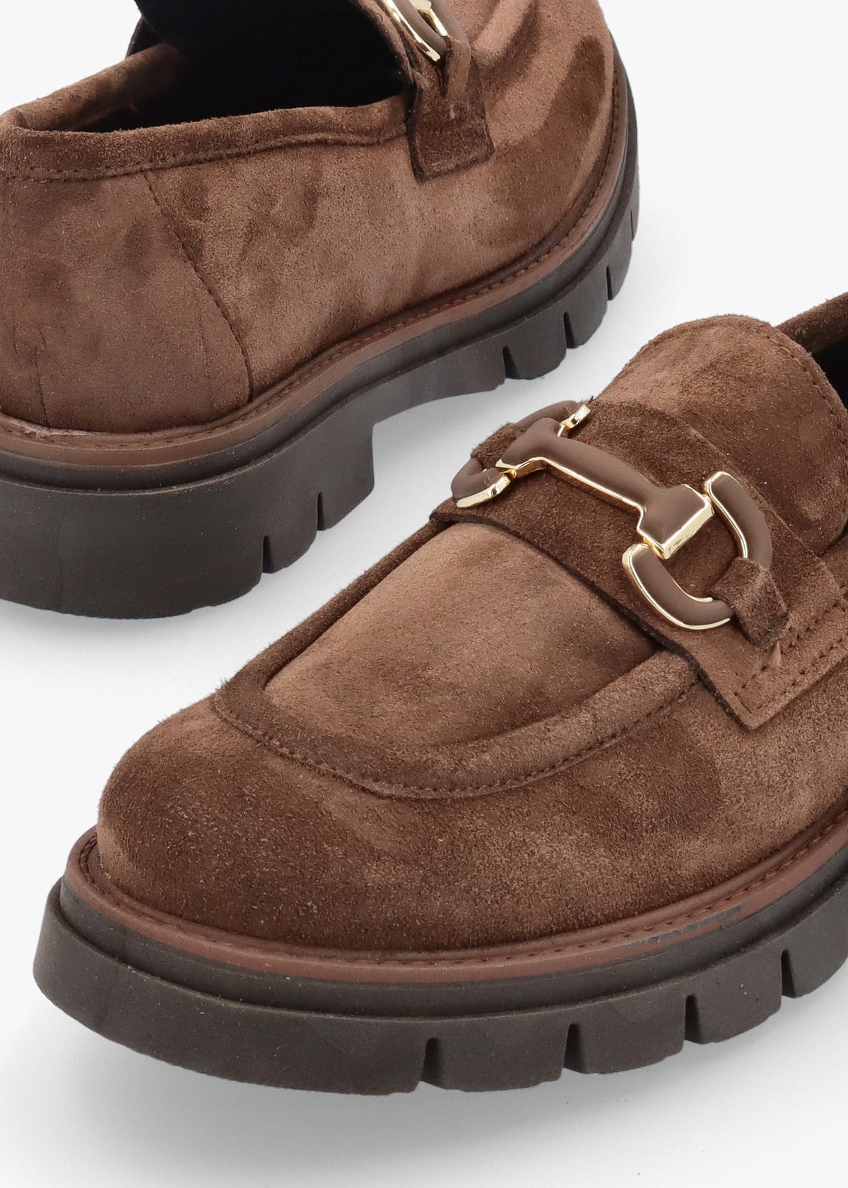 Laffle Brown Suede Chunky Loafers