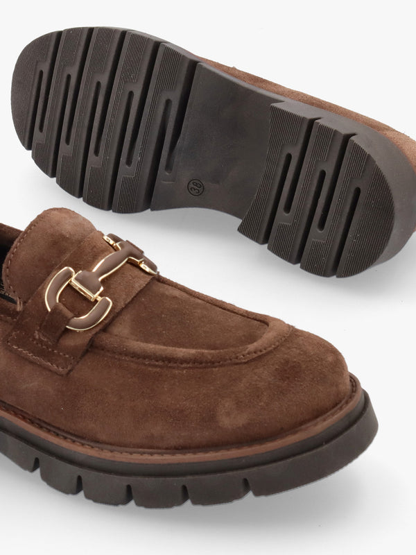 Laffle Brown Suede Chunky Loafers