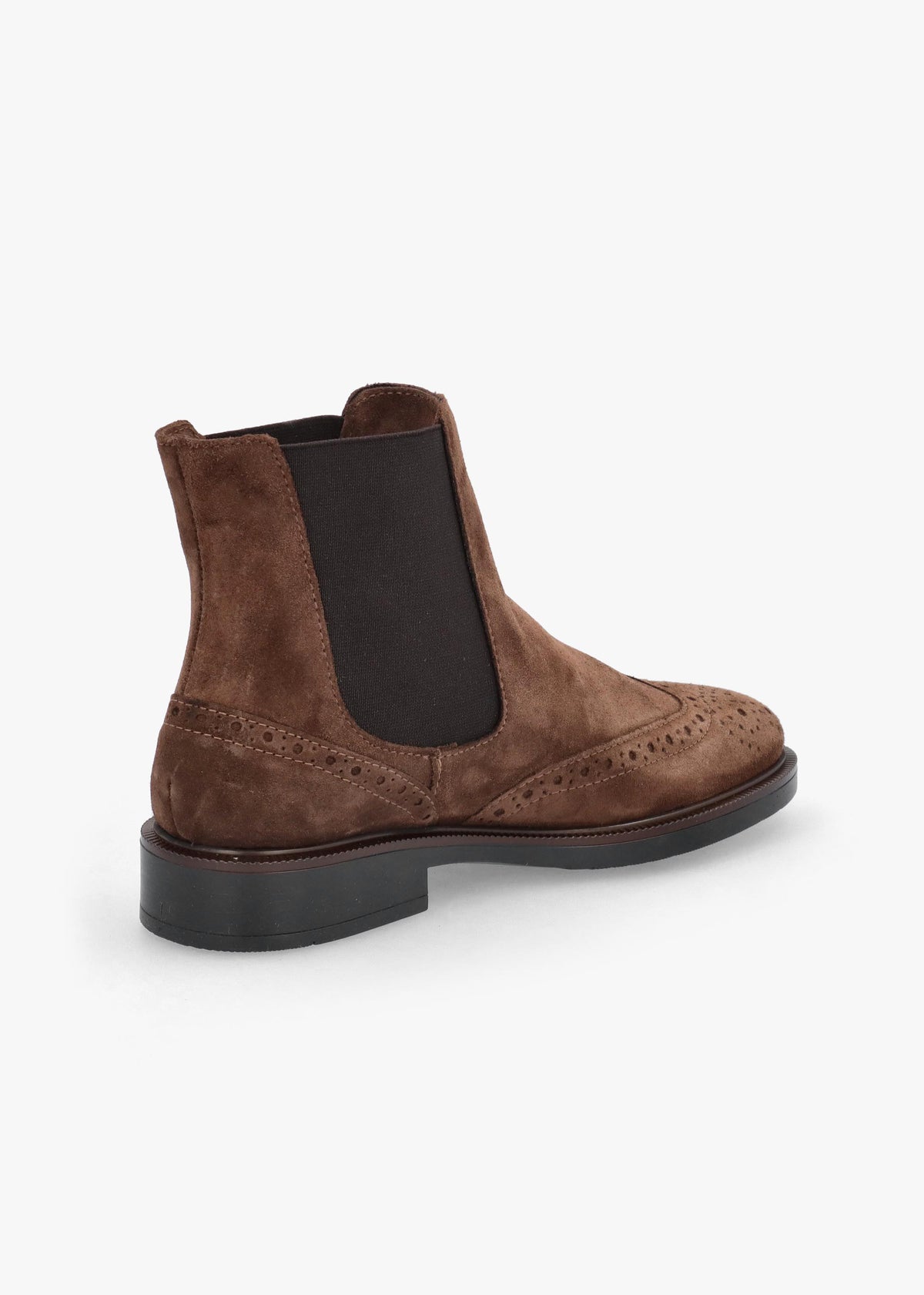 Logue Brown Suede Brogue Chelsea Boots