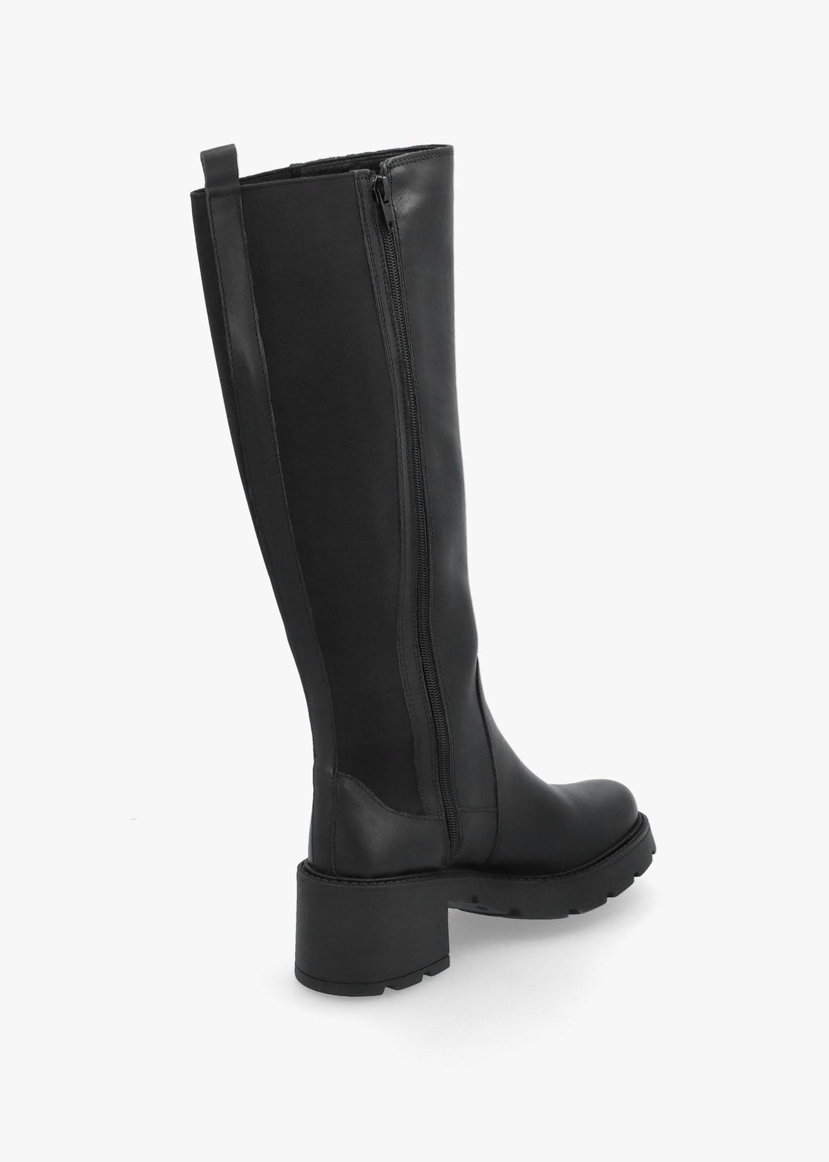 Daniel Luxor Black Leather Block Heel Knee Boots