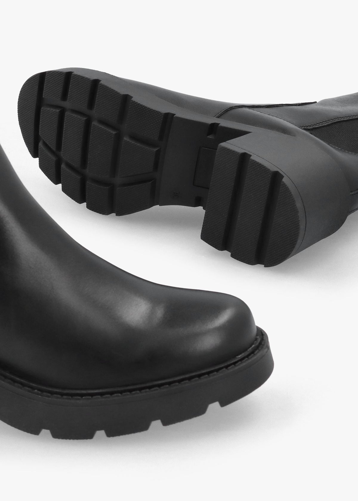 Daniel Luxor Black Leather Block Heel Knee Boots