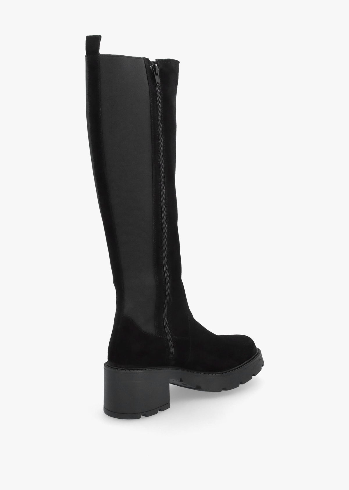 Daniel Luxor Black Suede Block Heel Knee Boots