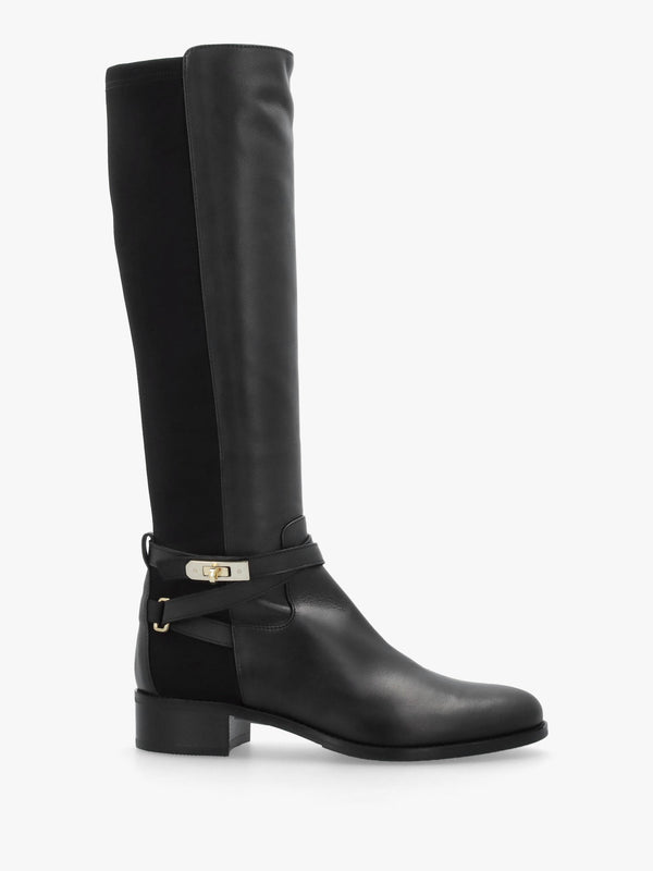 Daniel Madrina Black Leather Riding Knee Boots