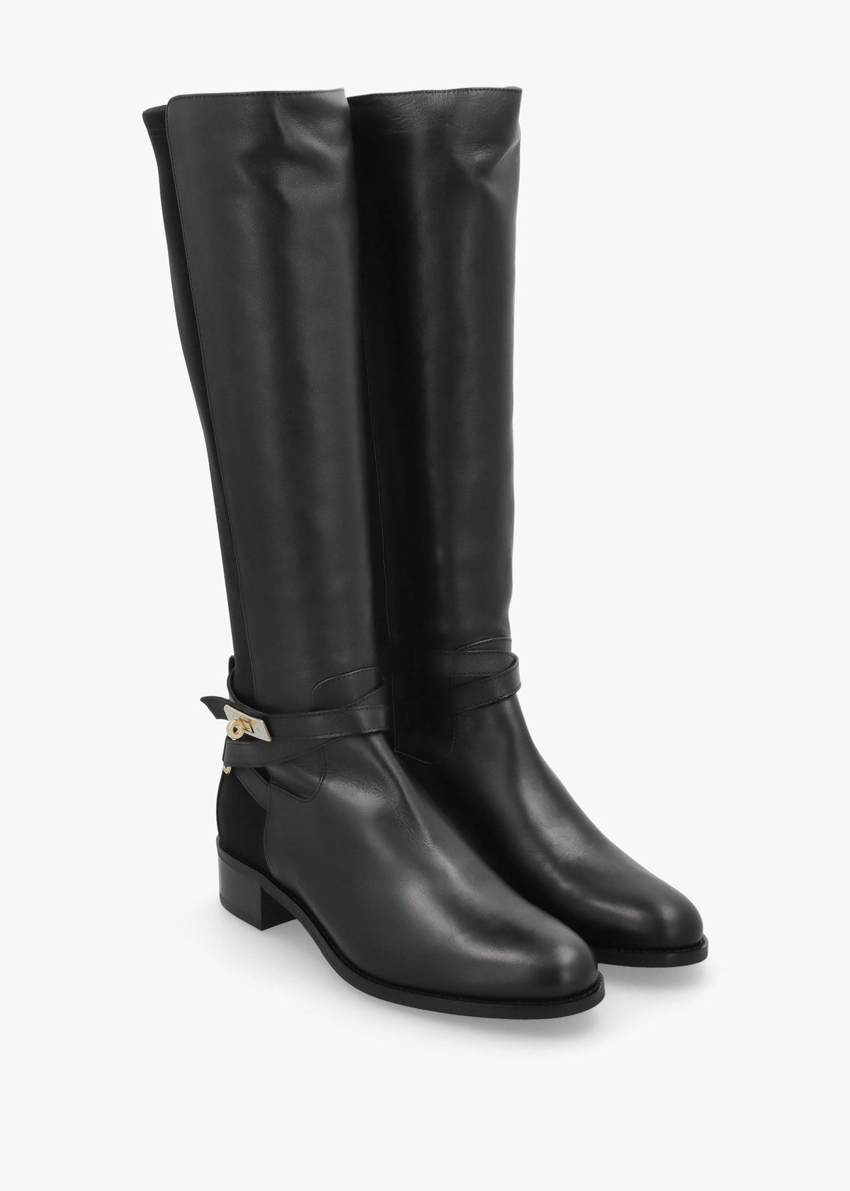 Daniel Madrina Black Leather Riding Knee Boots
