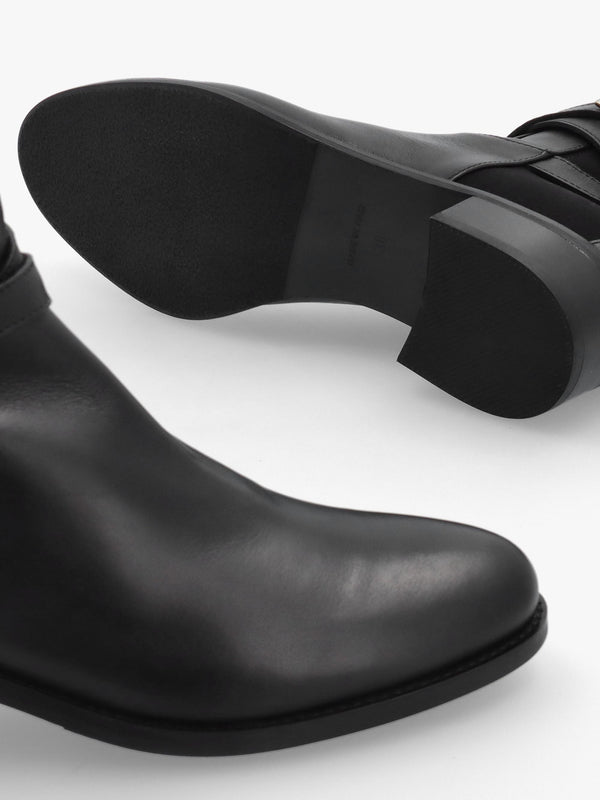 Daniel Madrina Black Leather Riding Knee Boots