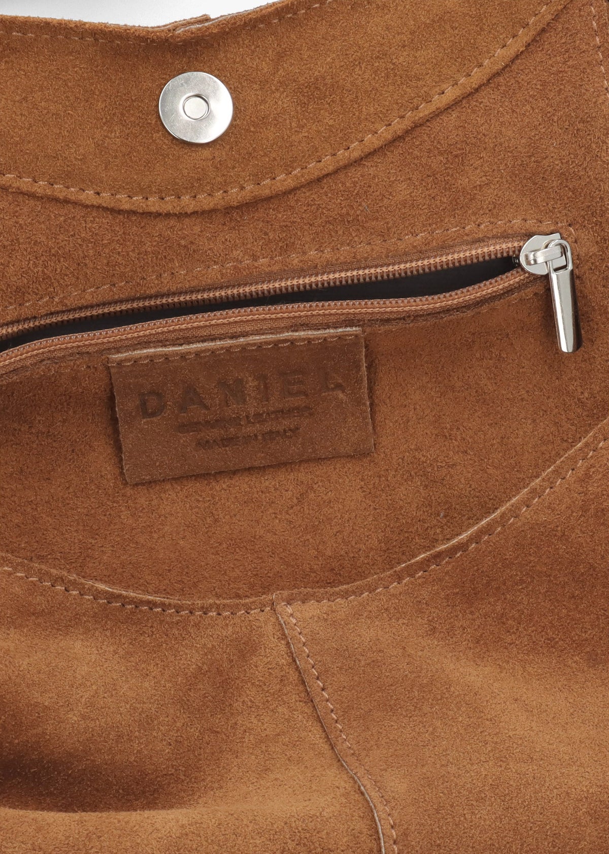 Maive Tan Suede Slouchy Shoulder Bag