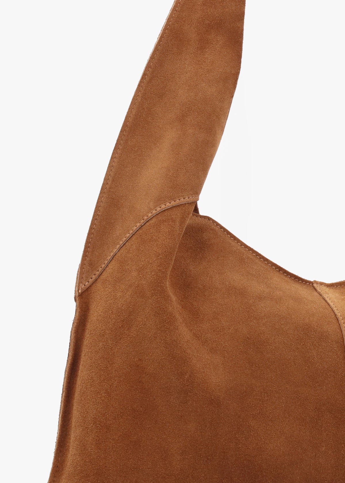 Maive Tan Suede Slouchy Shoulder Bag