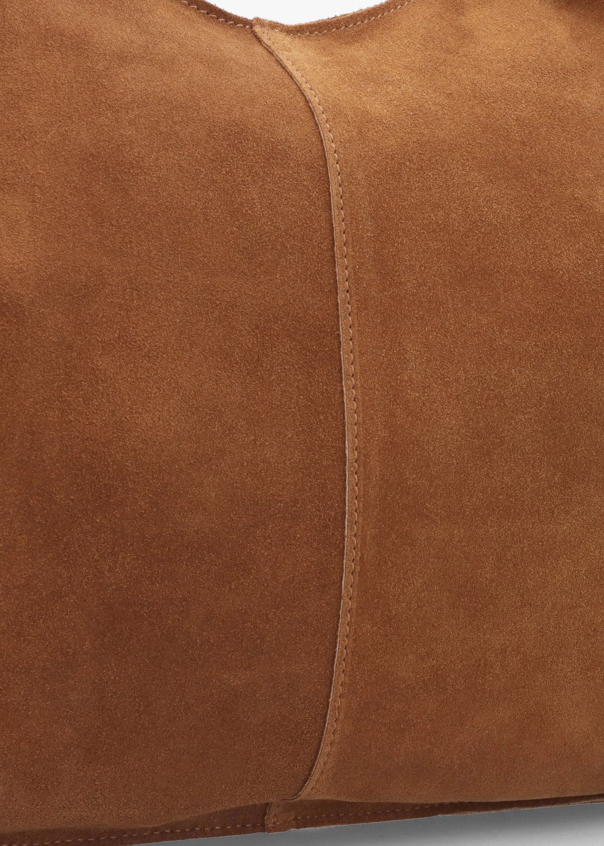 Maive Tan Suede Slouchy Shoulder Bag