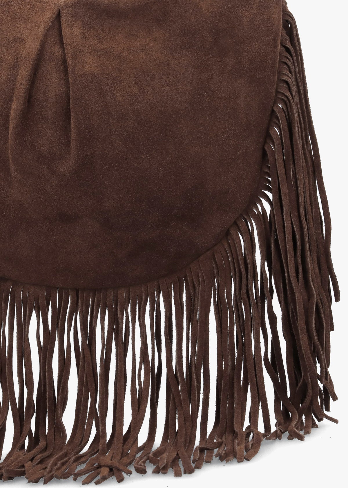 Makala Brown Suede Fringed Boho Bag