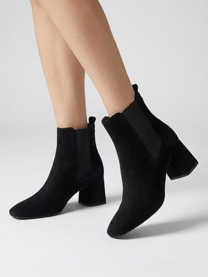 Marea Black Suede Chelsea Boots