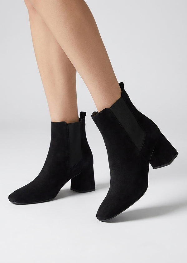 Marea Black Suede Chelsea Boots
