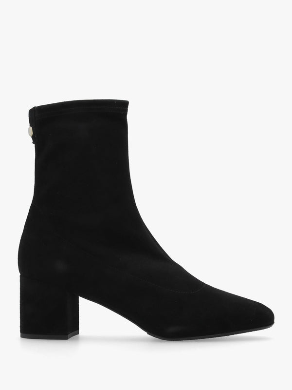 Mattino Black Suede Sock Ankle Boots