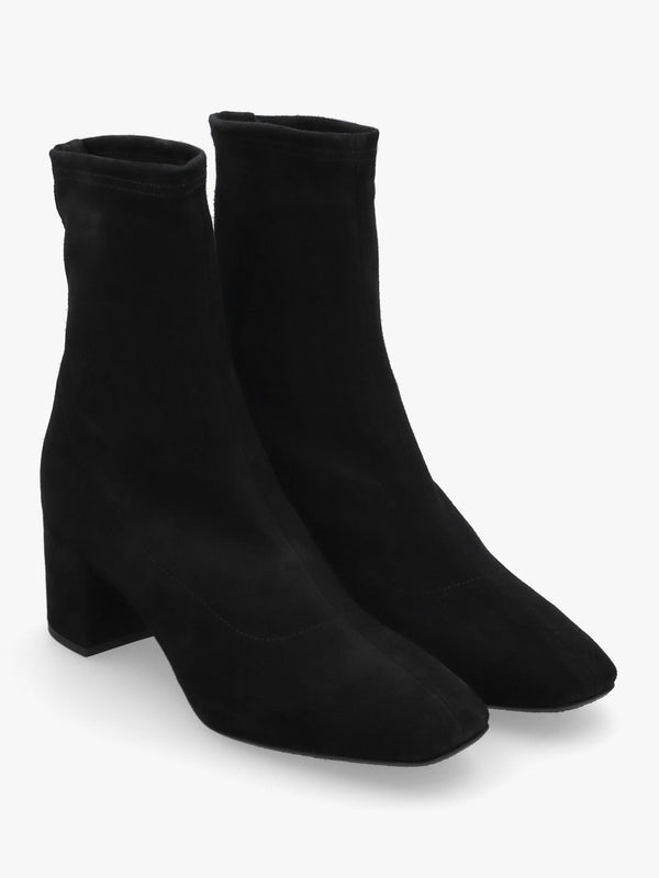 Daniel Mattino Black Suede Sock Ankle Boots