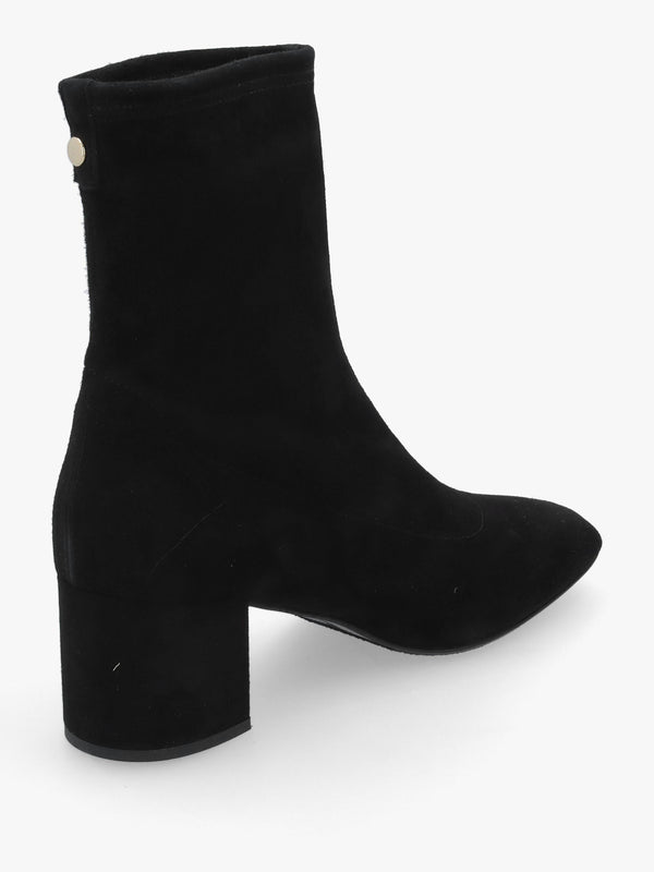 Mattino Black Suede Sock Ankle Boots