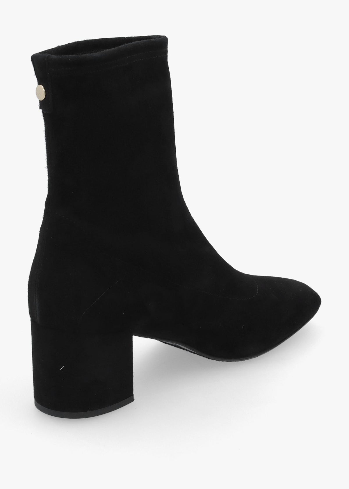 Mattino Black Suede Sock Ankle Boots