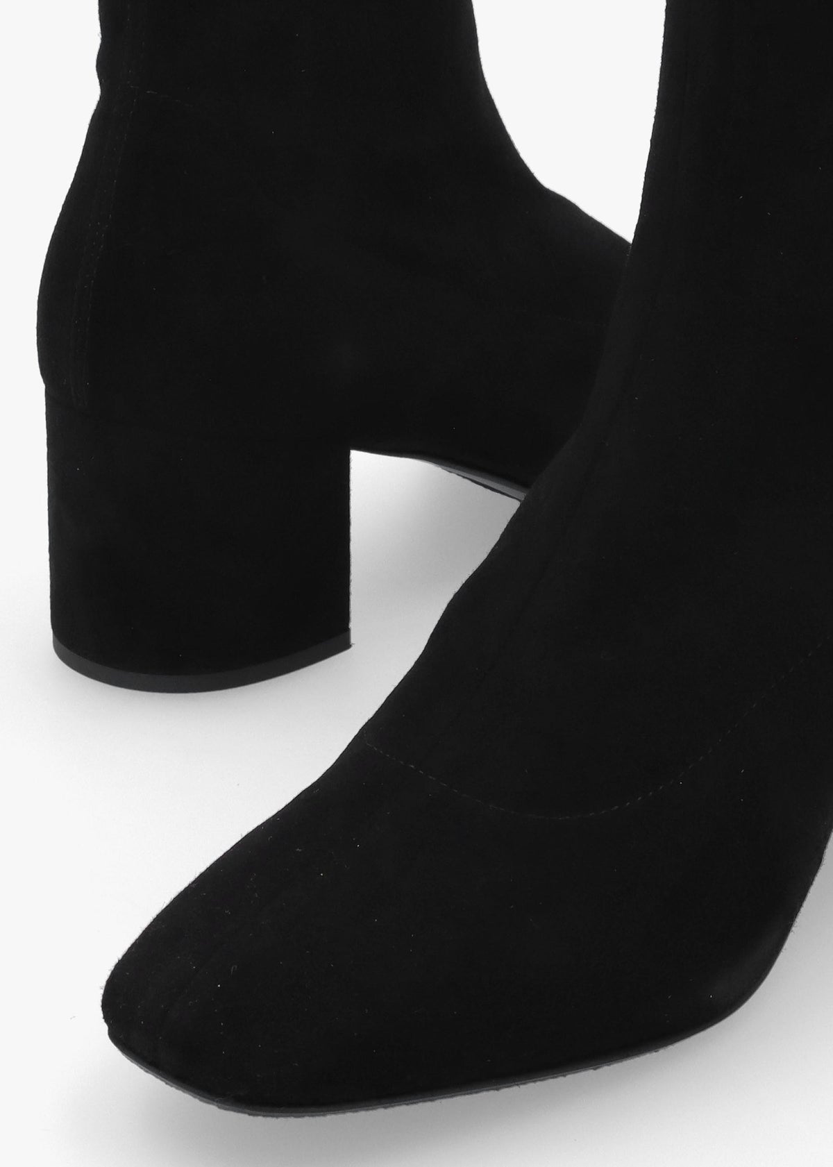 Mattino Black Suede Sock Ankle Boots