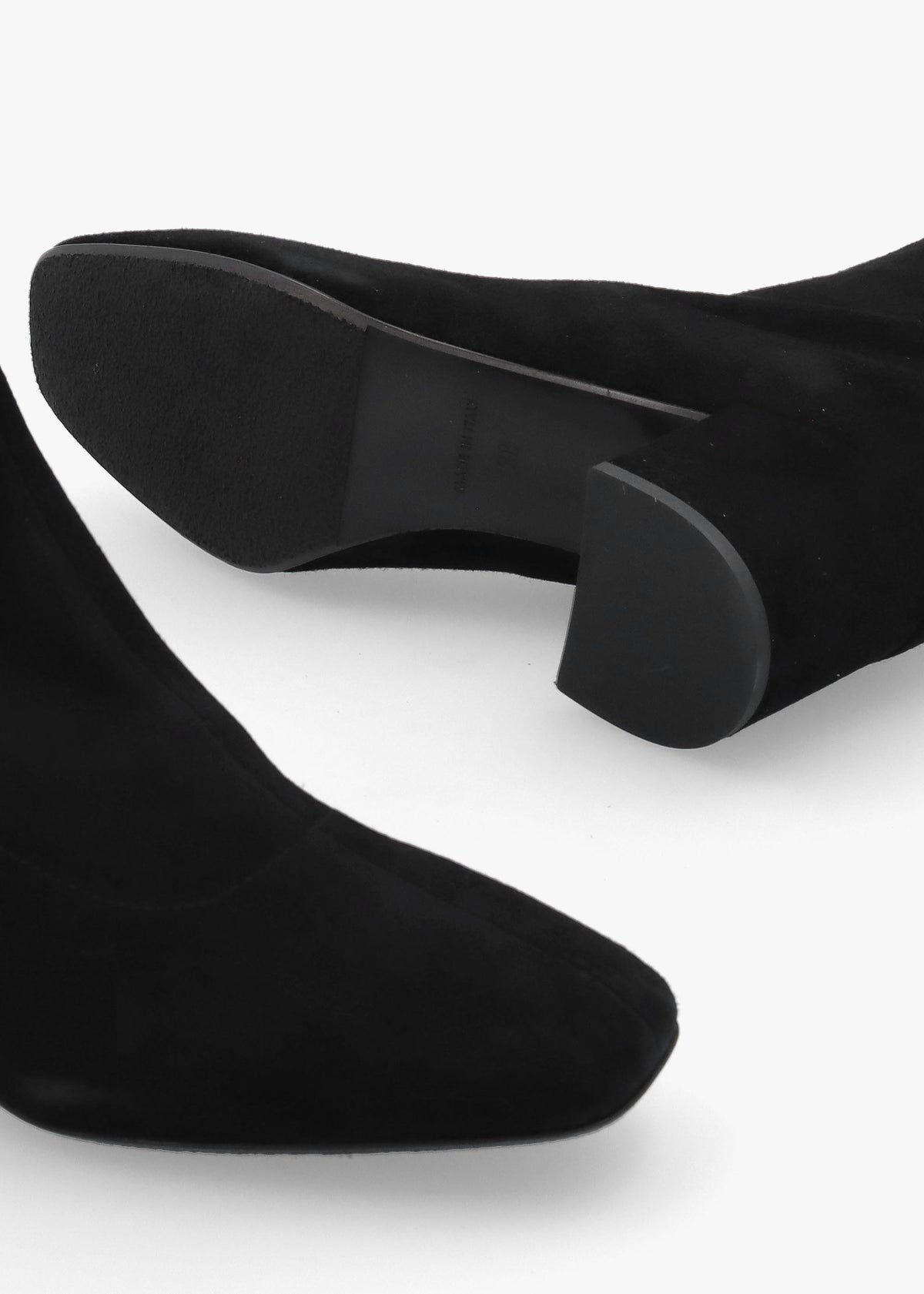 Mattino Black Suede Sock Ankle Boots