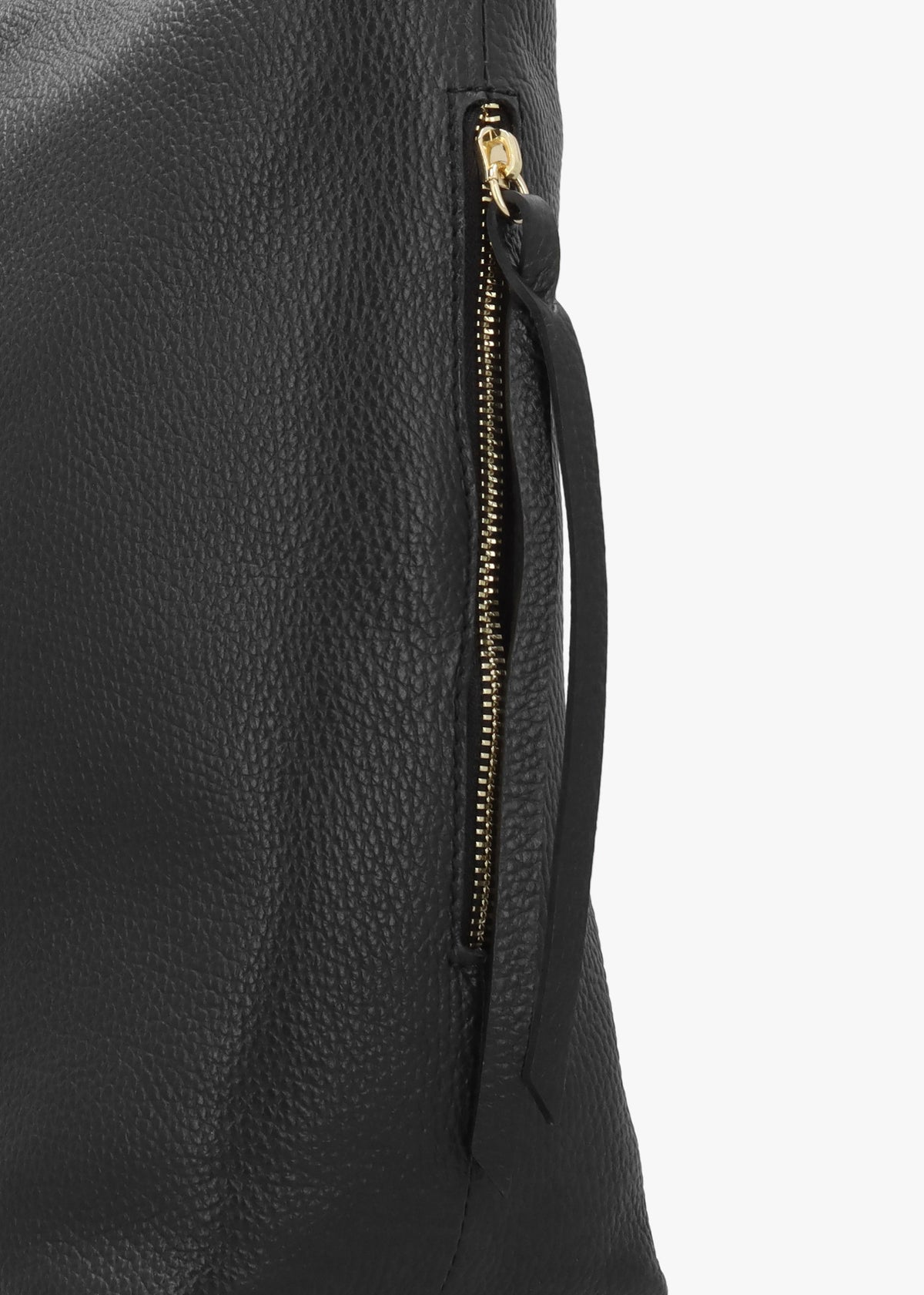 Maya Black Leather Hobo Bag