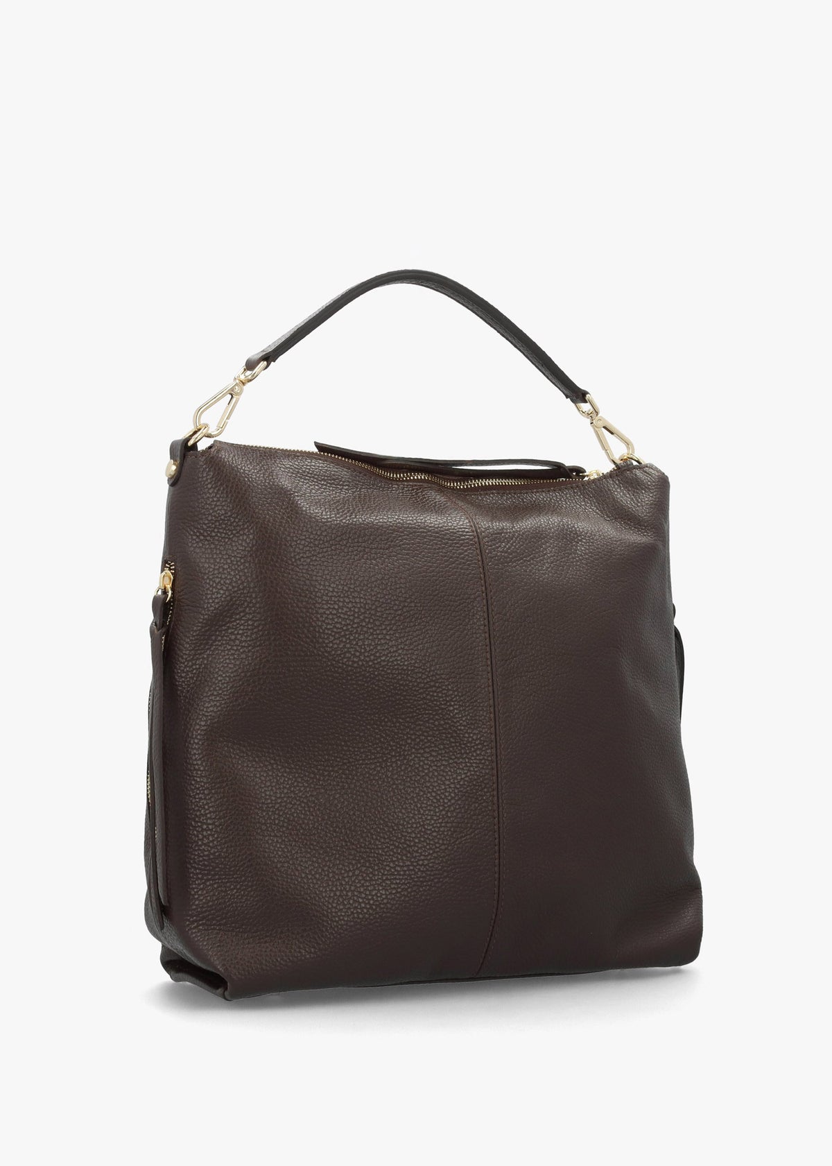 Maya Brown Leather Hobo Bag