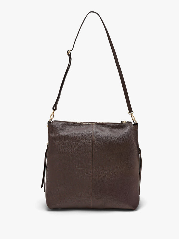 Maya Brown Leather Hobo Bag