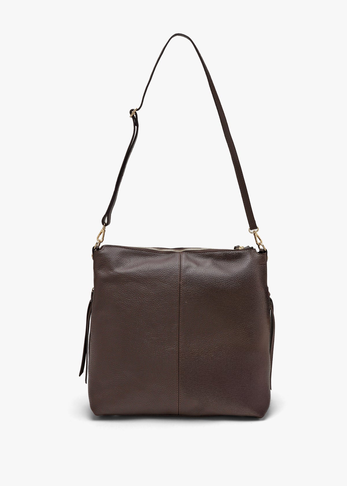 Maya Brown Leather Hobo Bag
