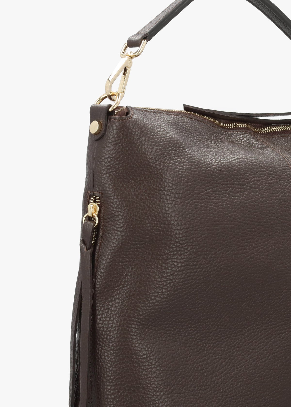 Maya Brown Leather Hobo Bag